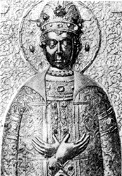 Царевич Дмитрий (изображене на раке с мощами)
