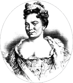 Екатерина I. Гравюра XVIII в.