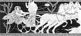 Пелоп на состязаниях в беге на колесницах