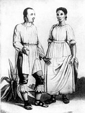 Одежда мексиканских индейцев. По рисунку А. фон Гумбольдта