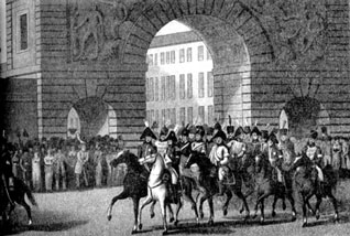 Въезд императора Александра I в Париж в 1814 г. Литография