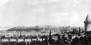 А. Меллинг. Вид Константинополя. Офорт. 1809 г. 