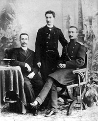 А.А. Брусилов с братьями (слева направо: Борис, Лев и Алексей) .1890-е гг.