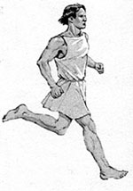 Первый бегун-марафонец