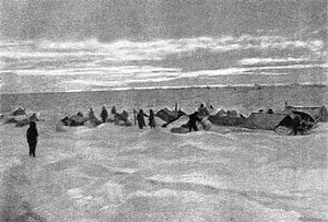 Лагерь на дрейфующей льдине