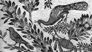 Цветы и птицы. Мозаика. Церковь Санта Костанца. Рим. IV в.