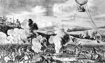 Битва при Флерюсе между войсками революционной Франции и первой антифранцузской коалиции. 26 июня 1794 г.