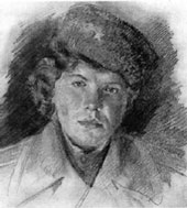 Р.Ф. Житков. Лейтенант медицинской службы Л.И. Карпуха. 1943 г.