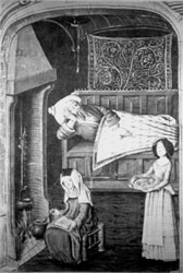 Приготовление лекарства. Рисунок. XIV в.