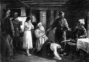Баскаки. И. Гурьев. Иллюстрация из «Нивы». 1913&nbsp;г.