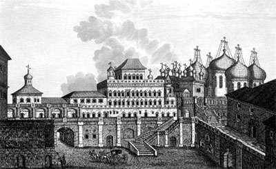 Ф. Дюрфельд. Старый царский дворец в Кремле. 1792 г.