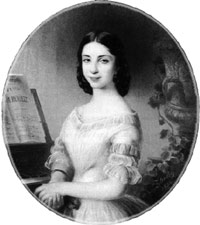 Портрет молодой женщины у фортепиано. А.А. Зеленский. 1858 г.