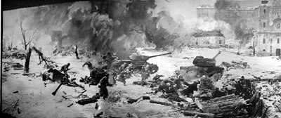 Освобождение Будапешта советскими войсками в 1945&nbsp;г. В соавторстве с В.М.Сибирским. 1976—1977&nbsp;гг. 6,5x30 м. Собственность Министерства обороны РФ
