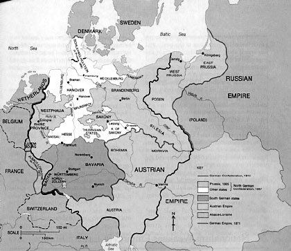 Границы Германской империи в 1871 г.