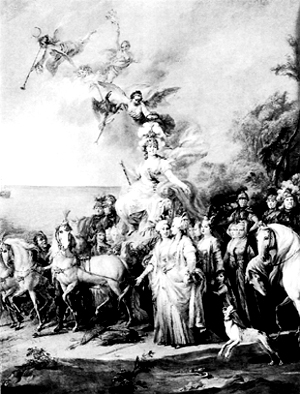 Аллегория на победу Екатерины II над турками и татарами. С.Торелли. 1772&nbsp;г. Фрагмент