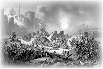 Штурм Очакова 6 декабря 1788&nbsp;г. Художник Я.Суходольский. ВИМАИВиВС (Артиллерийский музей). Санкт-Петербург