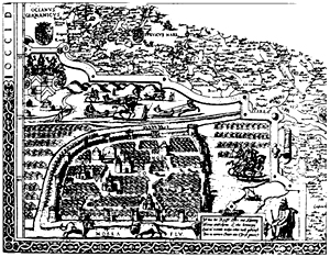 Фрагмент плана Москвы XV в.